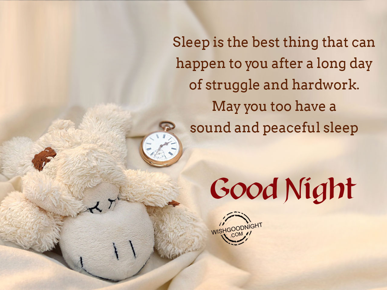 Have a good night sleep