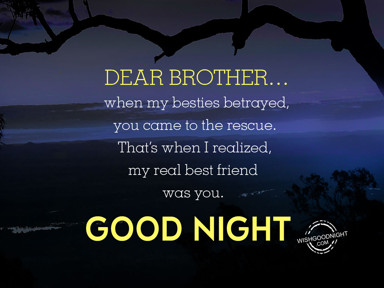 Good Night Wishes For Brother - Good Night Pictures ...