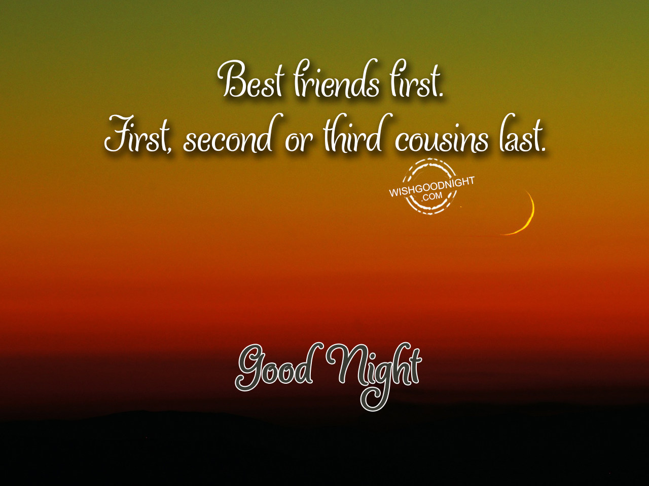 Good Night Wishes For Cousin - Good Night Pictures – WishGoodNight.com